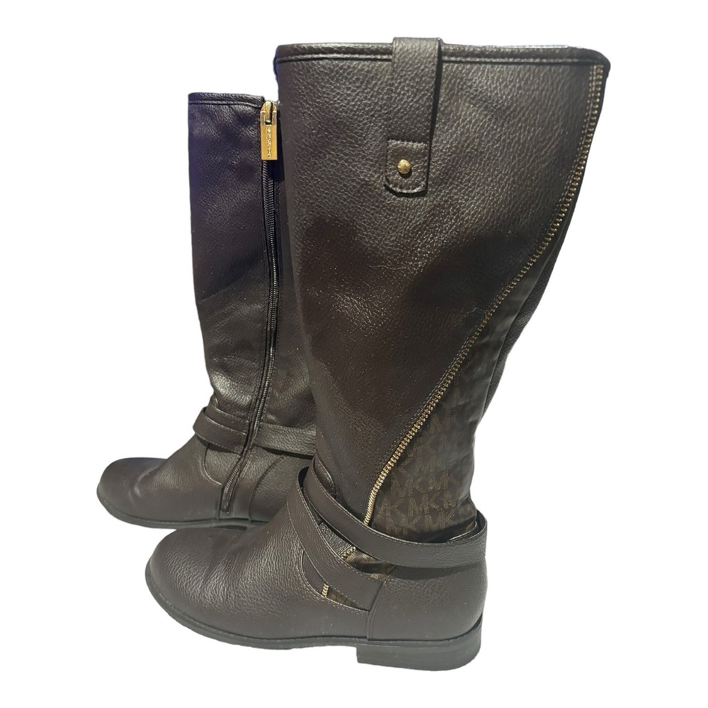 Michael Kors Emma Claire Brown Tall Riding Boots Size 5 Faux Leather